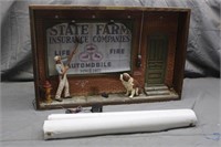 Wooden State Farm Insurance Lighted Shadow Box