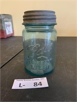 Vintage Blue Mason Jar
