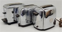 (3) Chrome Toasters