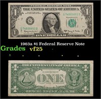 1963a $1 Federal Reserve Note Grades vf+