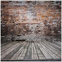 AIIKES 8x8FT Vintage Brick Wall Photo Backdrops