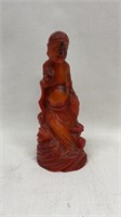 Antique carved dyed horn sculpture