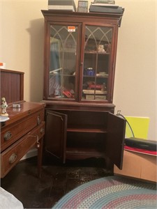 Antique Bookcase Display Cabinet