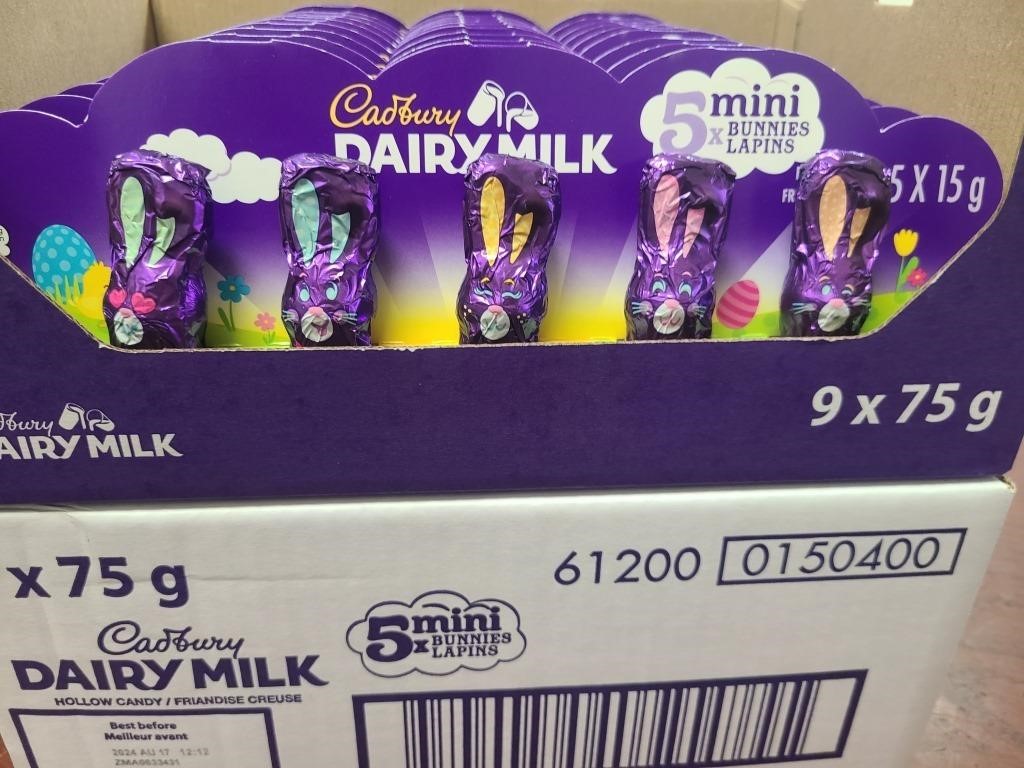 9X75g (45 MINI BUNNIES) CADBURY DAIRY MILK - 08/24