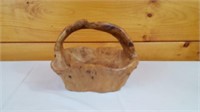 Wood Burl Bowl with Handle