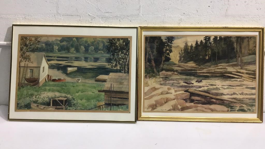 Two signed Watercolors by Victor A. Ivanoff M11B