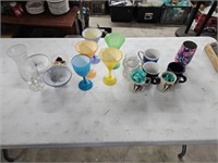 Asst. Mason Jars, Coffee Cups, Glassware, Linens