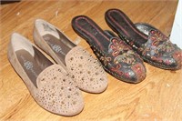 Two pairs of slipon shoes, Rock & republic, JohnFa