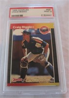 Graded 1989 Craig Biggio baseball card