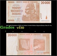 2007-2008 Zimbabwe (ZWR 3rd Dollar) 20,000 Dollars