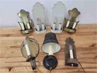 Grouping of Tin Wall Sconce Lights