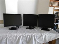 3 Computer Monitors