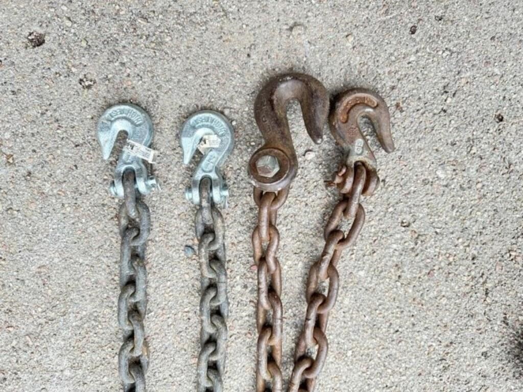 2) Log Chains w/hooks: 13' & 9'