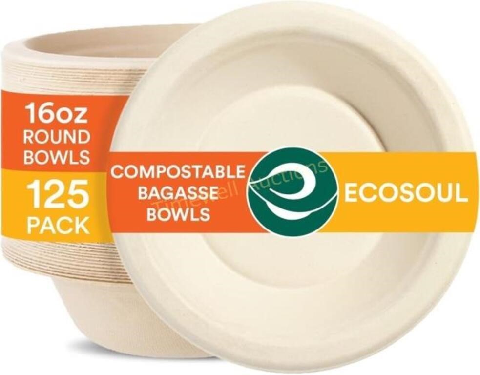 100% Compostable 16 Oz Soup Bowls (400-Pack)