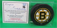 Gerry Cheevers AUTOGRAPHED Hockey Puck With COA