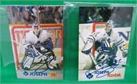 2x Curtis Joseph Toronto Maple Leafs SIGNED Photos
