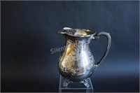 Primrose Etched Embossed SIlver Plate Pitcher