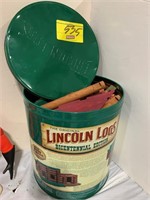 TUB OF LINCOLN LOGS