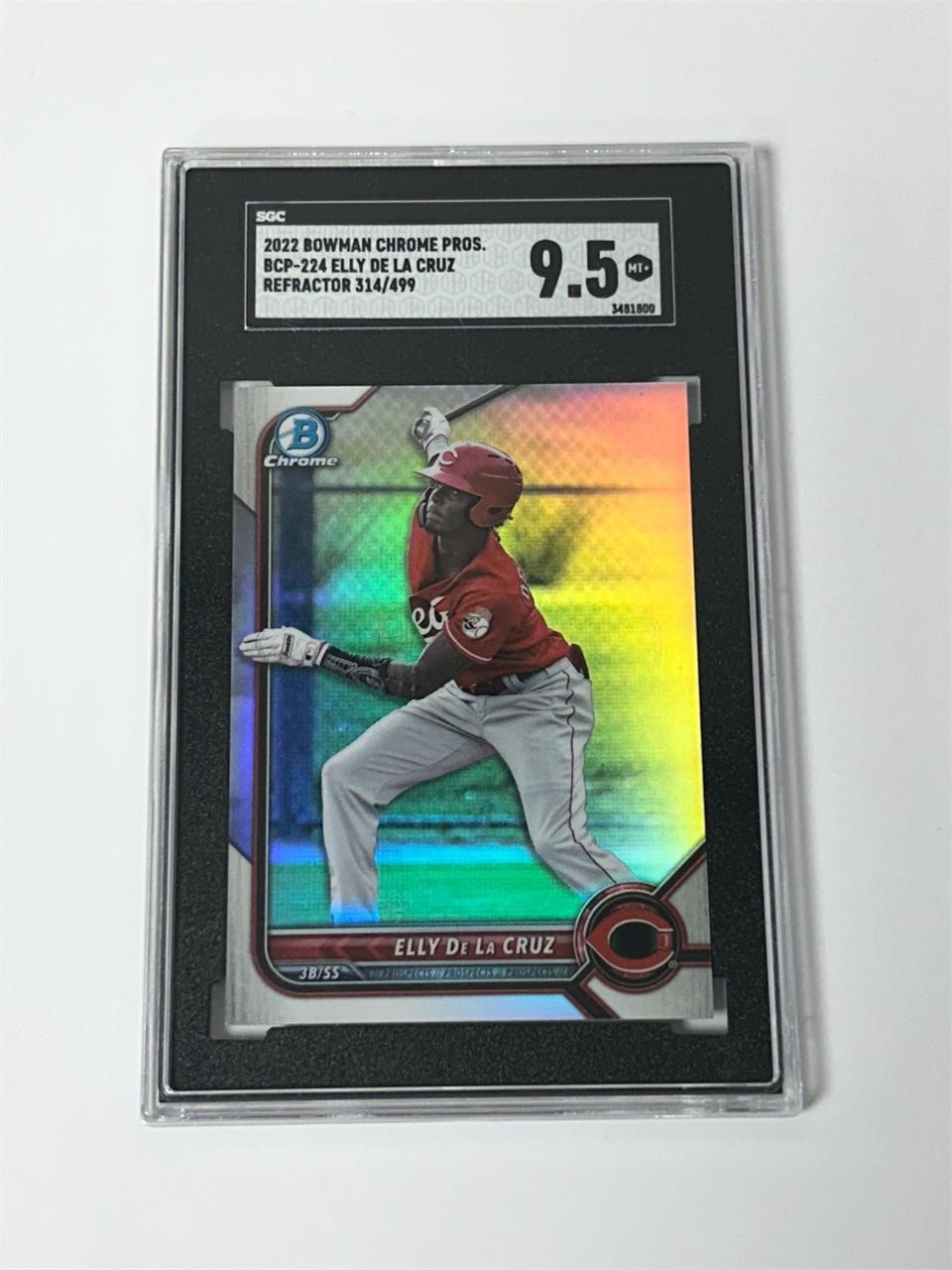 2022 Chrome Elly De La Cruz REFRACTOR /499 SGC 9.5