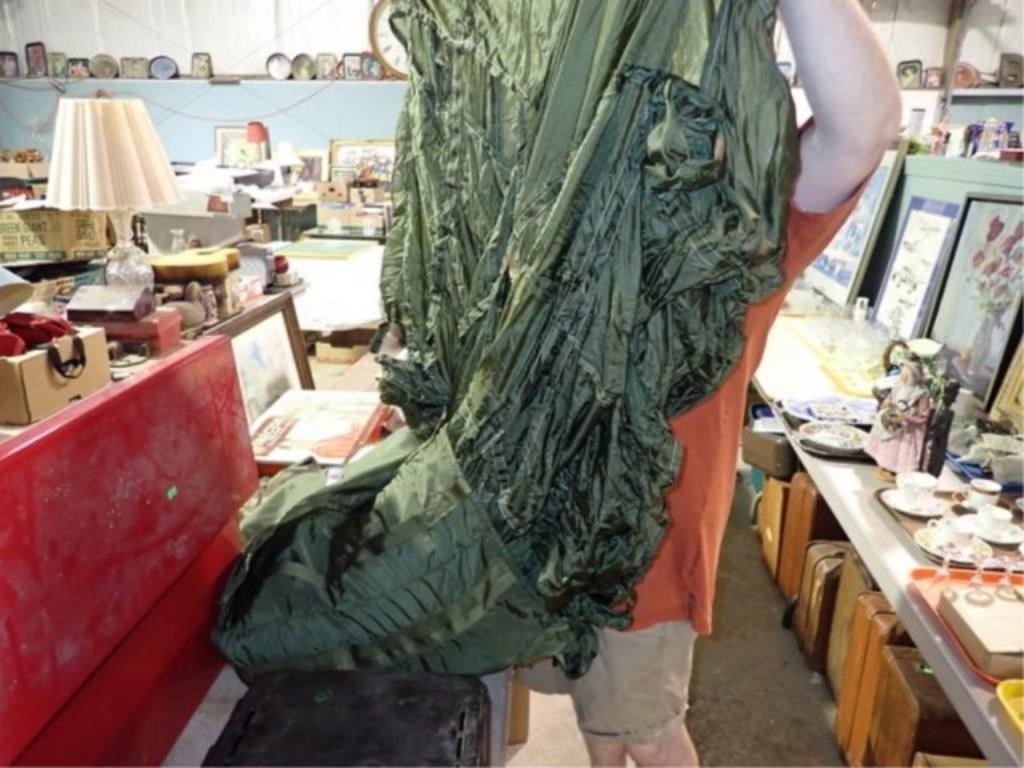 MILITARY PARACHUTE IN DEPLOYMENT BAG