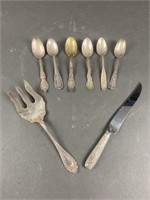 Antique Sterling Silver Souvenir Spoons & More