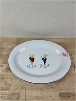 Potterybarn Reindeer 17” Oval Serving Platter