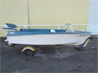 Uniflite 14' Boat on Trailer