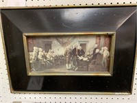 SIGNING OF DECLARATION OF INDEPENDENCE FRAMED