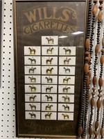 FRAMED WILLS CIGARETTE HORSE RACING CARDS -