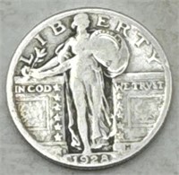 (E) 1928 s Silver Standing Liberty Quarter Dollar