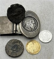 (U) Drawer Find Ancient Coins, Silver, Buffalo