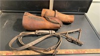 VINTAGE LEATHR REINS, AND CALF PROTECTERS