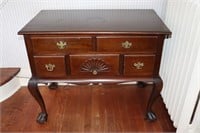 Queen Anne period lowboy with ball and claw feet