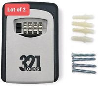 Lot of 2 Outdoor Key Safes Wall Mounted LB-40 Safe