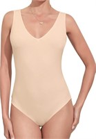 (Size: L) MANGDIUP Bodysuit for Women V Neck