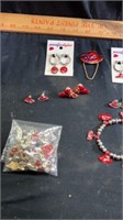Red hat lady jewelry