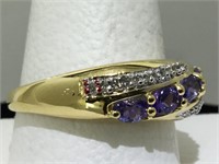 Silver Ring with tanzanite size 7.5