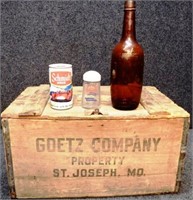 Goetz Beer Crate, Schmidt Beer Shaker, Can & More