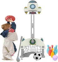 5 in 1 Adjustable Height Toddler Sports Center