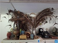 Stein, Wall Decor, Vases, Peacock Feathers