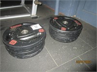 8 x Ziva 25kg free weights