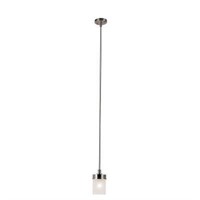 Hampton Bay 1-Lt Brushed Nickel Hang Mini Pendant