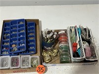 (2) Boxes Craft & Bead Items