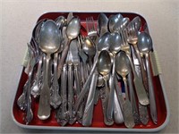 Tray of Vintage Silverware