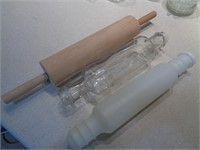 Glass, Wood & Plastic Rolling Pins