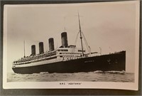 Real Photo Postcard Cunard Line R.M.S. AQUITANIA