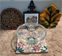 Vintage Trivets/Spoon Rest & Casserole Dish