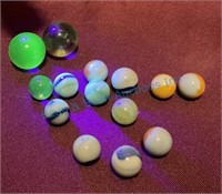 Uranium glass marbles