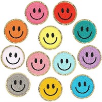 12 Pcs Smile Face Patch Iron On Patches Happy Face