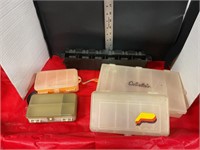 4 Small plastic fishing containers